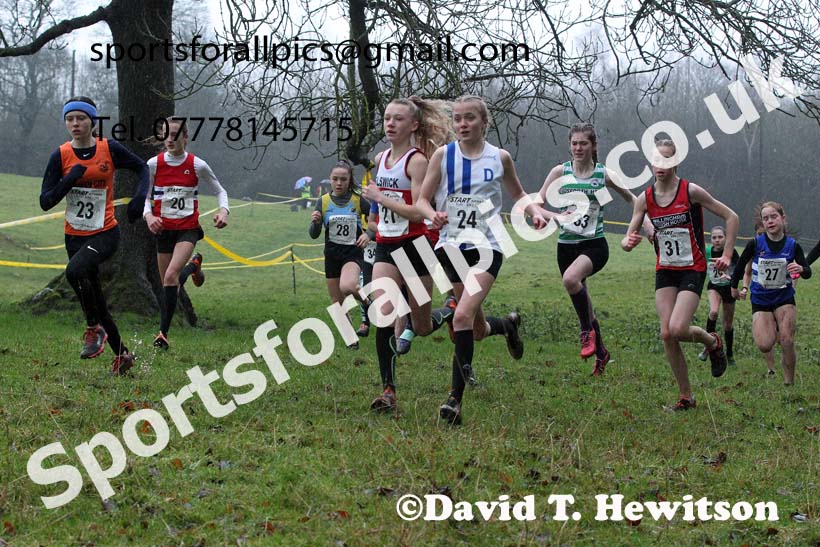 Girls under-13s, NECAA Junior Cross Country Relays, Thornley Farm, Peterlee, Saturday, December 12th. Photo: David T. Hewitson/Sports for All Pics
